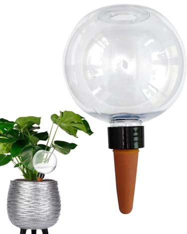 Genérico Bolas De Riego para Plantas, 500ML Gran Capacidad Selfs Bolas De Riego, Bolas De Riego De Diseño Transparente, Fiable Y Duradera Bola De Riego De PP Y Cerámica