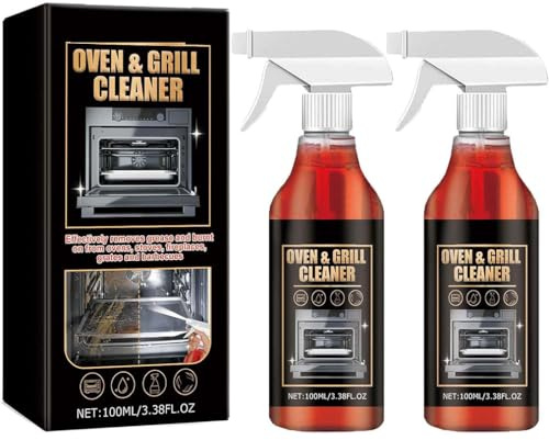 Oven And Grill Cleaner, Stovetop Cleaner, Oven & Grill Cleaners Spray, Backofen & Grillreiniger, Ofenreiniger,Backofenreiniger,kraftvoller Reiniger und Fettlöser für Backofen, Grill,Herdplatte (2Stk)