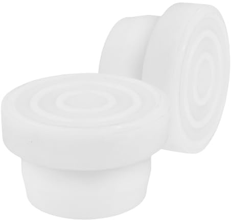 FONDOTIN Lot de 2 Pare-Chocs D'échelle de Piscine en Caoutchouc Blanc, Accessoires pour Piscines Enterrées, Protections Anti-Infiltration pour Pieds D'échelle, Compatibles Escaliers