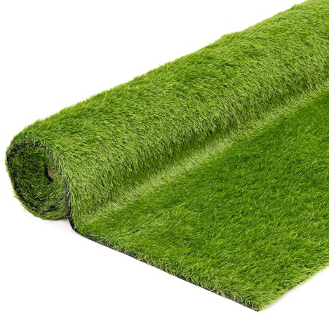 SPRINGOS Alfombra de césped artificial 3x2 m 32 mm de grosor, alfombra de jardín, UV resistente con agujeros de drenaje, césped artificial grueso para exteriores, para balcón, terraza, patio, mascotas