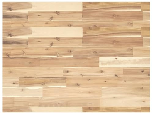 Ziaphsol Piano lavabo in legno massello di acacia non trattato, 80 x 60 x 2 cm, piano di lavoro rettangolare per bagno, lavandino con robusto tocco rustico