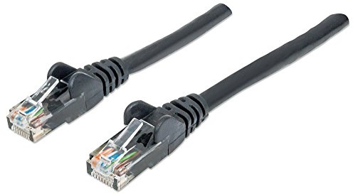 Intellinet Network Patch Cable, Cat6, 15 m, Black, CCA, U/UTP, PVC, Gold Plated Contacts, Snagless, Booted, Polybag