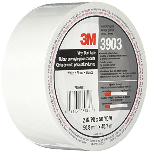 3M Vinyl Duct Tape, White, 2-Inch by 50-Yard, 6.3 Mil by 3M