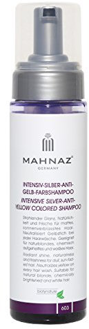 MAHNAZ® Intensiv-Silber-Anti-Gelb-Farbshampoo, neutralisiert Gelbstich, bei gefärbten und nicht gefärbtem Haar, 200ml