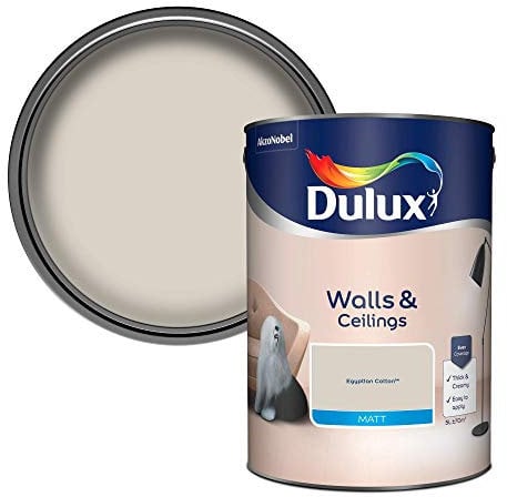 Dulux Walls & Ceilings Matt Emulsion Paint - Egyptian Cotton - 5L