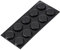 haggiy peha - Tampone elastico nero, autoadesivo, rotondo, 13 mm, altezza 4 mm, 2 x 10 pezzi
