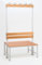 Garderobenbank mit Haken 2-seitig 2 Sitzbänke HxBxT 170x100x60 cm Marke Szagato | Umkleidebank Umkleide Sitzbank Garderobe mit Sitzbank Bank für Garderobe Garderobe Kindergarderobe mit Sitzbank