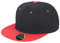 Result Unisex Core Bronx Original Flat Peak Snapback Dual Color Cap, schwarz/red, Einheitsgröße