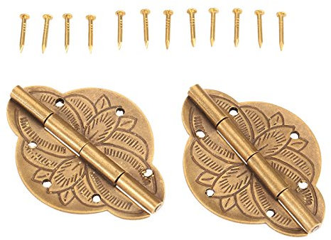 1 Pair Hinge Brass Hardware Decorative Wooden Jewelry Box Retro Chinese Style
