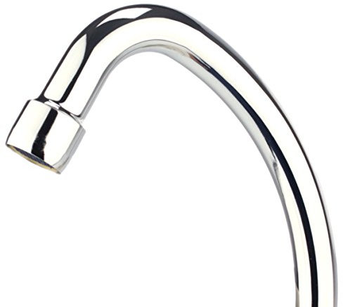ATCO® Bec Hu Bec pivotant 3/4 x 130 mm laiton chromé buse conique avec mélangeur pour Robinet d'eau salle de bains cuisine mitigeur