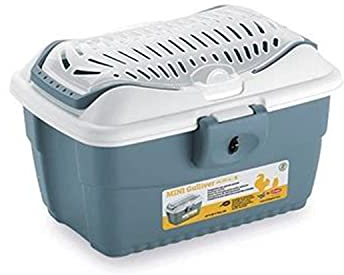 Stefanplast Mini Gulliver Transportbox für Kleintiere wie Hasen, Kaninchen, Hamster, Meerschweinchen usw., in blau, 40x30x24cm