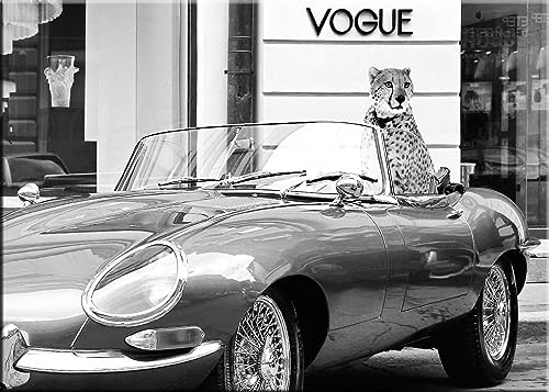 artissimo, Kunst-Edition, hochwertiges Leinwand-Bild 70x50 cm, AG4545, Lauren: En Vogue, modernes Wand-Bild, Foto schwarz weiß leinwand vintage retro