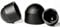 M12 (19mm Wrench) Black Plastic Nut and Bolt Protective Dome Cover Caps (Pack of 10)