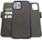 Dreem Fibonacci 2in1 Handyhülle Flipcase für iPhone 12 & 12 Pro | Magnetisches iPhone Case | TPU Etui Lederhülle Schutzhülle, RFID Schutz, Veganes Kunstleder, Geschenkbox | Grau