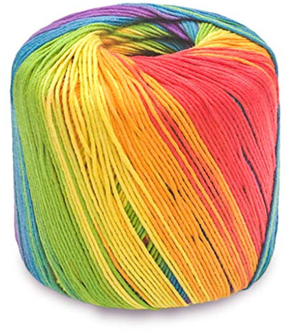 GUMEI 40g 8 Fili Arcobaleno colorato Cotone Pizzo Filato Fai da Te per Maglieria a Mano Uncinetto Filo