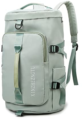 Ergocar Leichtes Wasserdichtes Wanderrucksack Damen Reisetasche, Mit Schuhbeutel Herren Rucksack Trekkingrucksack Reiserucksack Outdoorrucksack Sporttasche Weichgepäck, Grün