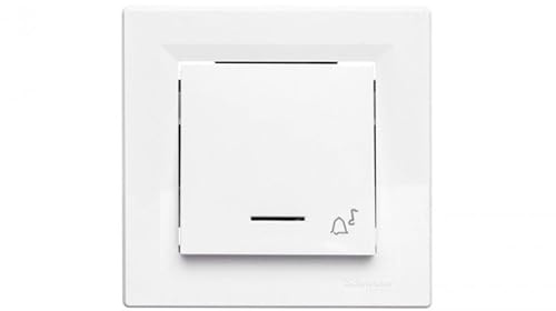 ASFORA Klingeltaster mit Beleuchtung Schraubklemmen weiß EPH1700321 Schneider electric 3606480525810