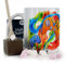 Hairyworm Personalised Mug and Belgian Milk Chocolate/Hot Chocolate Stirrer Marshmallow Gift Set, Customised with Name (11oz) White, Yellow, Blue, Black, Pink Mug with Orange Gaming Controller Design