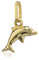 NKlaus kleine Delfin Baby 9 Karat Gelb Gold 375 Kettenanhänger Delphin 11,2mm Amulett 4182