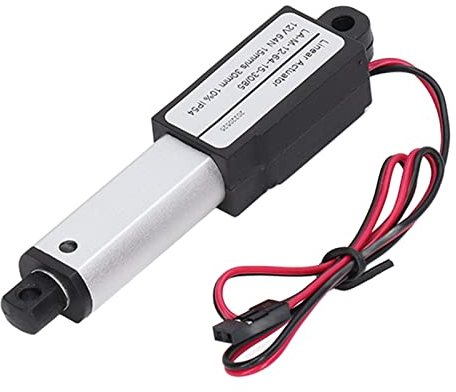 Linearantrieb, 12 V Mini Electric Wasserdichter Linearantrieb mit Endschaltern Montagehalterungen, Maximum Force 64N Micro Linear Actuator für Elektrische Türöffner Fensteröffner(30mm)