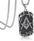 Bandmax Homme Collier Franc Maçon Acier Inoxydable, Pendentif Plaque Militaire Maçonnique, Bijou Tendance