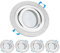 TEVEA Premium LED Einbaustrahler Schwenkbar -LED Modul 230V 5W austauschbar - Einbauleuchte auch fürs Bad - 5er Pack (Silber - Warmweiß)