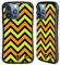 Head Case Designs Lime Green And Orange In Black Bg Neon Zigzag Hybrid Case Compatible With Apple iPhone 13 Pro