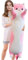 Aiuidun Lange Katze Kuscheltier Stofftiere Katzen Plüsch Kisse Süße Kätzchen Plüschtier Schlafkissen,Weiche Lange Katze Kuschelkissen Geschenk für Kinder Freundin(110cm/43.3inch,Pink)