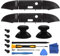 iParto RB LB Ersatz-Thumbsticks für Xbox Series X & S Controller (Modell 1914), Schulter-Trigger-Tasten, obere mittlere Halterung, Joysticks mit Werkzeug, Schwarz, 2 Stück