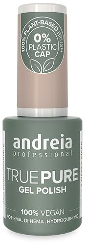 Andreia Professional Hema Free Gel Polish - TRUE PURE 21 Free and 100% Vegan for Sensitive Nails - Semi-Permanent UV LED Soak Off Gel Nail Varnish - Colour T28 Taupe 10.5ml