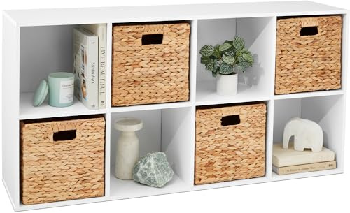 Best Choice Products 8-Cube Aufbewahrungsregal, 27,9 cm, Bücherregal-System für Kinderzimmer, Wohnzimmer, Küche, Schrank mit abnehmbaren Rückwänden, Weiß
