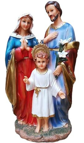 Heilige Familie Statue Skulptur Jesus Figur Religiöse Kunst Heilige Familie mit Kind Figur für Auto, Weihnachten, Desktop