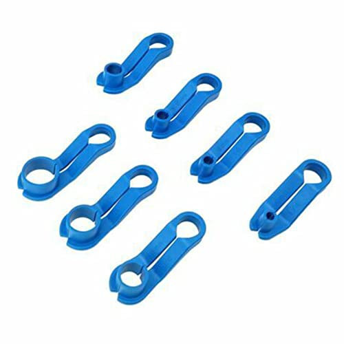 Lot de 7 outils de démontage de tuyau d'essence pour climatisation de voiture - Outil de raccord de tuyau de climatisation - Cliquet à clip de démontage rapide - Ensemble universel de roue de