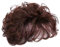 Short Curly Human Hair Topper with Front Bangs for Women Hair Toppers For Thinning Women Real Fringe Clip In (Dark Brown)