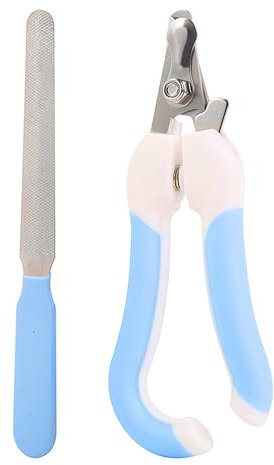 Dog Nail Clippers, Cat Nail Clippers, Professional Pet Nail Clipper Nail Files for Large, Medium and Small Animals, Cat and Dog Clipper with Safety Guard - Razor Sharp Grooming Blades (Blue)