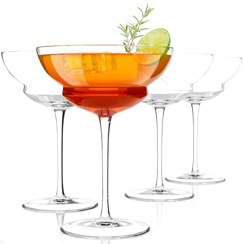 Luigi Bormioli Backdoor 20's Hemmingway Special Cocktailgläser, 234 ml, Titanverstärkter Stiel, Son-Hyx-Kristall, durchgängiges Design, gemischtes Getränkeglas, spülmaschinenfest, hergestellt in