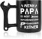 Johiux Papa Geschenke Kaffeebecher mit Schraubenschlüssel Griff,Vatertagsgeschenk Geschenke für Papa,Geschenk für Geburtstag,Weihnachten,Vatertag,Weihnachtsgeschenke,400ml Tasse