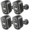 2K Security Cameras Wireless Outdoor, 4 Pack Battery Powered WiFi Cameras for Home Security with AI Motion Detection, Spotlight Color Night Vision, 2-Way Talk, Siren Alarm, IP65, Cloud/SD Storage