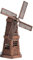 Tixiyu Moulin à vent en bois Maison Ornement de jardin 15 × 10 × 9 Décoration de moulin à vent rétro Ornements artisanaux en bronze rouge pour restaurant Résistant aux intempéries, Anti Casse
