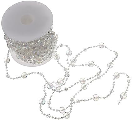 Zerodeko 10m Acryl Perle Kette Weihnachten Lametta Girlande Einfach Zu Bedienen Bühne Wohnkultur
