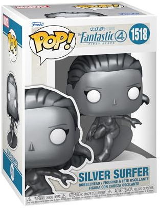 Funko POP! Marvel: Fantastic Four (2025) - Silver Surfer | Official Superheroes Merch - Collectable Vinyl Figurine for Shelf Display - Birthday Gift Idea for Fans and Collectors