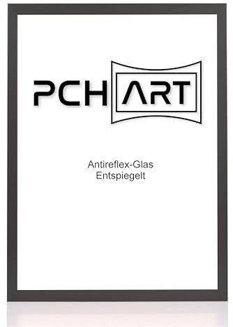 PCH[art] Bilderrahmen 'New Malmø - Anti-Reflex' | Farbe: Schwarz | Größe: 80x120 | eleganter Frame für Ihre Fotos und Motive