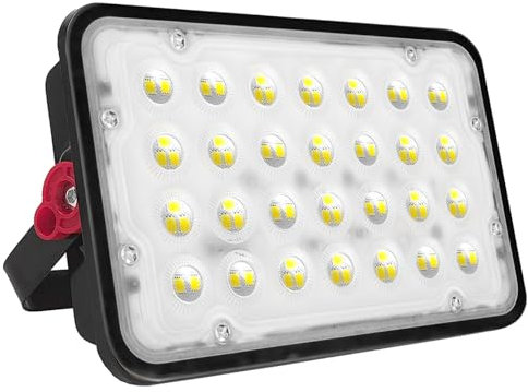 CREATESTAR Focos LED Exterior 50W, 5000LM IP66 Impermeable Proyector LED Exterior, foco exterior de Floodlight, foco blanco frío de 6500K, luz de inundación para almacén garaje jardín patio