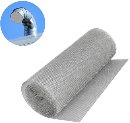 1 roll Stainless Steel Wire mesh 20 mesh, 304 Wire mesh, Suitable for Vent, Cage, Garden, Window Screen, Filter Screen, etc (45X200CM)