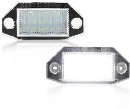 GSOWO LED Kennzeichenbeleuchtung für Fo-rd Mondeo Mk3, [Langlebig & Effizient] Hochwertige Can-bus Fehlerfrei 24 SMD Nummernschildbeleuchtung, 2 Stücke