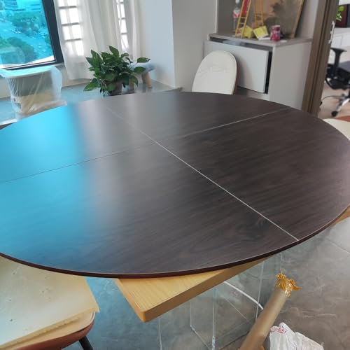 Estores Enrollables Mesa redonda plegable con tablero solamente, encimera de madera maciza contrachapada resistente, 120 cm, 140, 160, 180, 200, 220, 240 cm, mesa de catering temporal(130cm(51 1/8''))