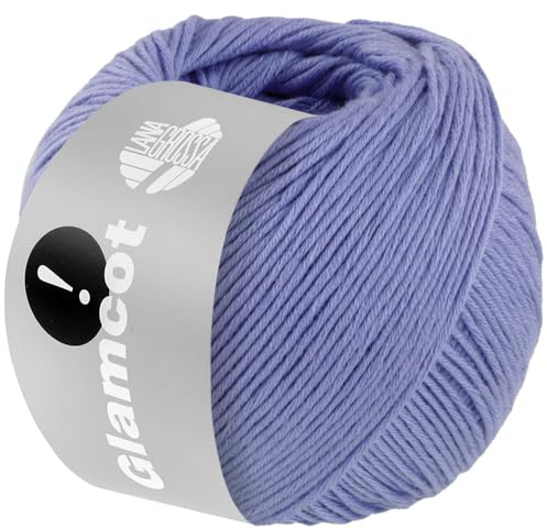 LANA GROSSA Glamcot | Zart glänzende, multifile Baumwoll-Viskosemischung | Handstrickgarn aus 60% Lyocell (Tencel TM) & 40% Baumwolle | 50g Wolle zum Stricken & Häkeln | 155m Garn FB 26