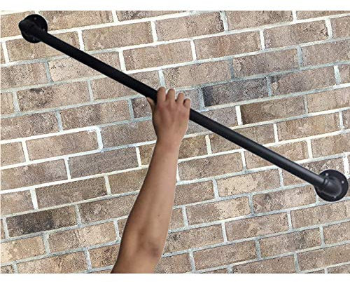 Kit corrimano per scale da parete con staffe in ferro battuto, lunghezza 80 cm, per terrazza, finestra, balcone, parapetto, viti in metallo incluse
