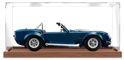 Acrylic Display Box for Le-Go for 10357 Shelby Cobra sports car Model-Transparent Collection Box, Dustproof Box,Storage Box,Display Case,Size:35x20x15cm(No Model) (Wood-3mm)