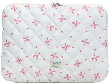 TIAASTAP Schleifen iPad Tasche für MacBook Air und iPad, Weiche Laptop Hülle Aesthetic mit Schleife, MacBook Tasche Notebookhülle Laptophülle Sleeve Geschenke Mädchen MacBook Case